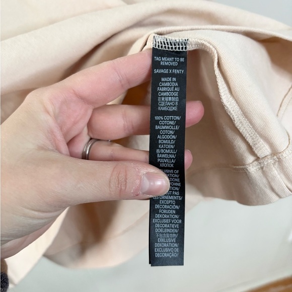 Savage X Fenty pullover hooded sweatshirt SM unisex sandy brown color - Picture 5 of 9